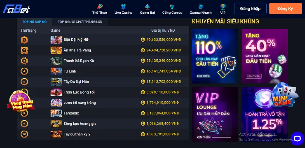 Banner khuyến mãi KV9999 hấp dẫn